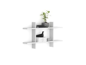 kancelarska nastenna police dvojita solid 1250 x 200 x 700 mm bila 87516