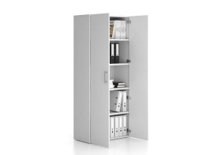 kancelarska skrin vysoka solid 800 x 400 x 1830 mm bila 85964
