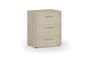 Kancelářská komoda ke stolu PRIMO WOOD, 740 x 600 x 420 mm, dub přírodní