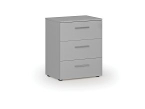 Kancelářská komoda ke stolu PRIMO GRAY, 740 x 600 x 420 mm, šedá