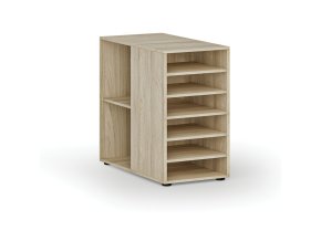 Přístavná policová skříňka k pracovnímu stolu PRIMO WOOD, levá, dub přírodní