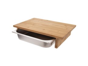 prkenko bambus 42 x 29 cm nerezovy zasobnik 88876