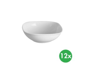 Miska hranatá MONA, 14 x 14 cm, porcelán, 12 ks