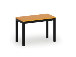 Šatní lavice, sedák - lamino, délka 600 mm, černé nohy, oranžová