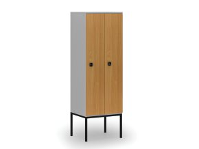 drevena satni skrinka s podnozi 2 oddily 1871 x 600 x 500 mm demont kodovy zamek seda buk 76734