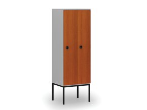 drevena satni skrinka s podnozi 2 oddily 1871 x 600 x 500 mm demont kodovy zamek seda tresen 76735