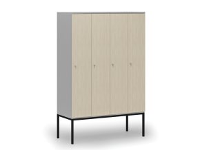 drevena satni skrinka s podnozi 4 oddily 1871 x 1200 x 500 mm demont cylindricky zamek seda briza 76762