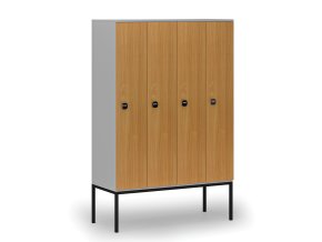 drevena satni skrinka s podnozi 4 oddily 1871 x 1200 x 500 mm demont rfid zamek seda buk 76794