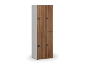 drevena satni skrinka s uloznymi boxy 4 boxy demont kodovy zamek seda orech 121855
