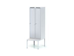 satni skrinka s lavickou 2 oddily 1875 x 600 x 500 800 mm otocny zamek sede dvere 11195