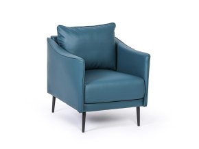 kozene kreslo patty modre 95886