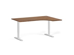 rohovy vyskove nastavitelny stul 160x120 cm 1 motor l p bila podnoz orech 99845