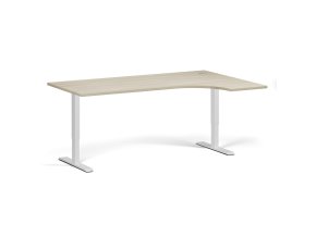 rohovy vyskove nastavitelny stul 180x120 cm 1 motor l p bila podnoz dub prirodni 100072