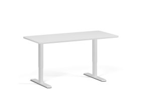 vyskove nastavitelny stul 160x80 cm 1 motor zaoblene rohy seda podnoz bila 101708