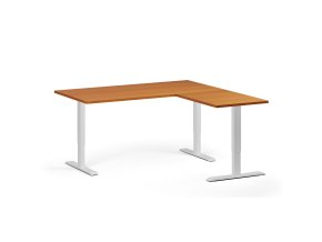 rohovy vyskove nastavitelny stul 160x160 cm 3 motory l p bila podnoz tresen 102791