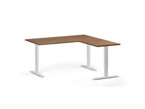 rohovy vyskove nastavitelny stul 160x160 cm 3 motory l p bila podnoz orech 102826