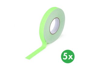 protiskluzova paska jemne zrno 25 mm x 18 3 m baleni 5 ks fluorescencni zluta 116700