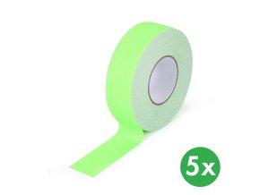 protiskluzova paska jemne zrno 50 mm x 18 3 m baleni 5 ks fluorescencni zluta 116719
