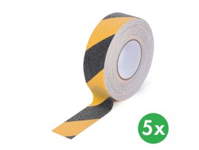 protiskluzova paska hrube zrno 50 mm x 18 3 m baleni 5 ks cerno zluta 116703