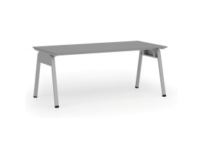 Kancelářský stůl PRIMO GAMMA, 180x90 cm, šedá podnož, grafit