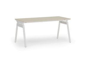 Kancelářský stůl PRIMO SIGMA, 160x80 cm, bílá podnož, bříza