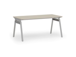 Kancelářský stůl PRIMO SIGMA, 160x80 cm, šedá podnož, bříza
