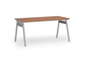 Kancelářský stůl PRIMO SIGMA, 160x80 cm, šedá podnož, třešeň