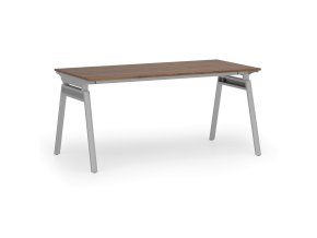 Kancelářský stůl PRIMO SIGMA, 160x80 cm, šedá podnož, ořech
