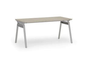 Kancelářský stůl PRIMO SIGMA, 160x80 cm, šedá podnož, dub přírodní