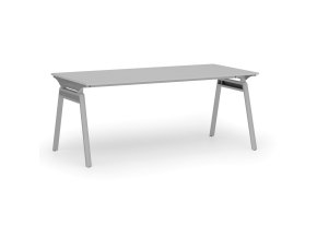Kancelářský stůl PRIMO SIGMA, 180x90 cm, šedá podnož, šedá