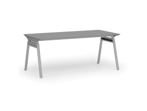 Kancelářský stůl PRIMO SIGMA, 180x90 cm, šedá podnož, grafit