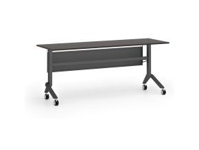 Mobilní stůl PRIMO MOVE, 180x60 cm, černá podnož, wenge