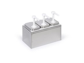 Dávkovač na omáčky, 3 pumpičky, 3x 2 l, 370 x 200 x 255 mm