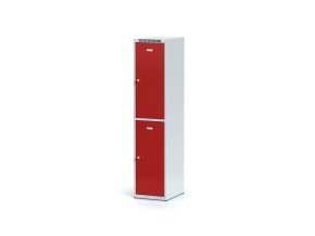 satni skrinka s uloznymi boxy 2 boxy 1800 x 400 x 500 mm otocny zamek cervene dvere 11279