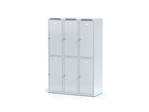 satni skrinka s uloznymi boxy 6 boxu 1800 x 1200 x 500 mm otocny zamek sede dvere 11308