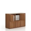 kancelarska skrin frame nizka 6x dvere 1299 x 450 x 881 mm push lock orech 79027