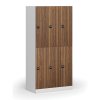 satni skrinka s1 s uloznymi boxy 6 boxu 1850 x 900 x 500 mm rfid zamek laminovane dvere orech 136495