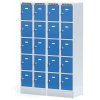 satni skrinka s uloznymi boxy na soklu 10 boxu 1920 x 600 x 500 mm cylindricky zamek oranzove dvere 125918