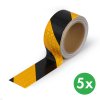reflexni vystrazna paska 50 mm x 10 m baleni 5 ks cerno zluta 143248