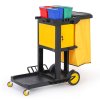 profesionalni uklidovy vozik se 4 kbeliky drzaky mopu skrinkou a pytlem s vikem 1120 710 1100 mm 144321