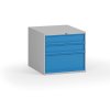 zavesny dilensky box na naradi k pracovnim stolum 3 zasuvky zamek 510 x 592 x 470 mm modra 144658