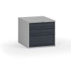 zavesny dilensky box na naradi k pracovnim stolum 3 zasuvky zamek 510 x 592 x 470 mm grafit 144659