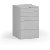 zasuvkovy dilensky box na naradi k pracovnimu stolu 5 zasuvek 510 x 592 x 810 mm seda 144660