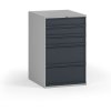 zasuvkovy dilensky box na naradi k pracovnimu stolu 5 zasuvek 510 x 592 x 810 mm grafit 144662