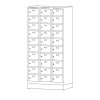 satni skrinka s uloznymi boxy na soklu 30 boxu 1920 x 900 x 500 mm otocny zamek oranzove dvere 126350