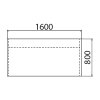 Kancelářský psací stůl ASSIST, 1600 x 800 mm, světlý dub