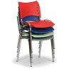 plastova zidle smart chromovane nohy modra 37239
