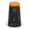 plastovy odpadkovy kos na 120 l pytle cerny oranzove viko 25704