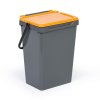 plastovy odpadkovy kos pro trideni odpadu seda zluta 35 l 117067