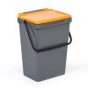 plastovy odpadkovy kos pro trideni odpadu seda zluta 35 l 117069
